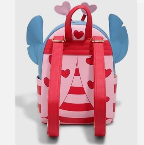 ❤️ Her Universe Disney Lilo & Stitch Lovebug Valentines Mini Backpack NWT - Picture 2 of 11